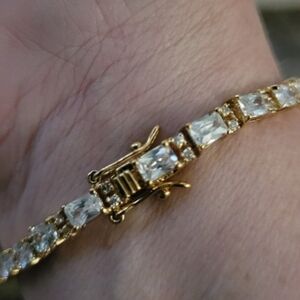 Gold Plated Cubic Zirconia Bracelet